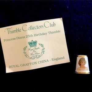 Thimble Collectors Club Princess Diana 25th Birthday Thimble